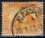 Stamps : Africa : Egypt :  Scott  46a  Esfinje y Piramide (10)