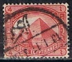 Stamps Egypt -  Scott  47  Esfinje y Piramide (2)