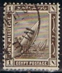 Stamps : Africa : Egypt :  Scott  50  Barcos del Nilo (3)