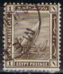 Stamps Egypt -  Scott  50  Barcos del Nilo (3)