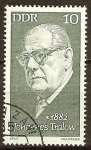 Stamps Germany -  Johannes Tralow 1882-1968 (DDR)