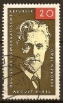 Stamps Germany -  August Bebel (1840- 1913) destacado dirigente socialdemócrata alemán.(DDR)
