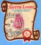 Stamps Sierra Leone -  Fifth anniversary worlds first free form self adhesives
