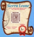 Stamps Africa - Sierra Leone -  Fifth anniversary worlds first free form self adhesives