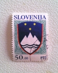 Sellos del Mundo : Europa : Eslovenia : Coat of arms (escudo de armas)