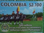 Sellos de America - Colombia -  50 Años Escuela Nacional de Carabineros 