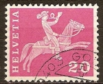 Stamps : Europe : Sweden :  Cartero a caballo