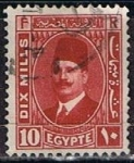 Stamps Egypt -  Scott  136  Rey  Fuad (3)