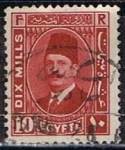 Sellos de Africa - Egipto -  Scott  136  Rey  Fuad (4)