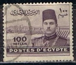 Stamps Egypt -  Scott  237 Rey Farouk y Piramides (2)