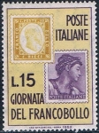 Stamps : Europe : Italy :  DIA DEL SELLO 1962 Y&T Nº 878