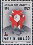Stamps : Europe : Italy :  CENTENARIO DE LA CRUZ ROJA INTERNACIONAL. Y&T Nº 889