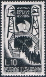 Stamps Italy -  20º ANIVERSARIO DE LA RESISTENCIA. PRISIONEROS. Y&T Nº 916
