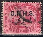 Stamps Egypt -  Scott  O5  Esfinge y Piramide (6)