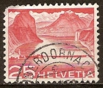 Stamps : Europe : Switzerland :  Tecnolgia y paisaje(Tipo II-presa en el lago de Lucerna,cerca de Melide).
