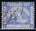Stamps Egypt -  Scott  37  Esfinge y Piramide