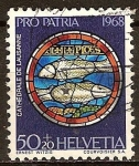 Stamps Switzerland -  Pro Patria-vidrieras (Catedral de Lausanne).