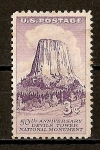 Stamps : America : United_States :  Aniversario de la declaracion de Monumento Nacional de la Torre del Diablo.