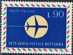 Stamps : Europe : Italy :  INAUGURACIÓN DE LA RED AEROPOSTAL NOCTURNA. Y&T Nº 936