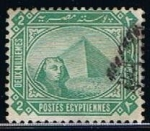 Stamps Egypt -  Scott  44a  Esfinge y Piramide (2)