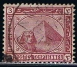 Stamps Egypt -  Scott  46a  Esfinge y Piramide