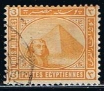 Stamps : Africa : Egypt :  Scott  46a  Esfinge y Piramide (3)