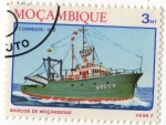 Stamps : Africa : Mozambique :  Barcos de Mozambique.- VEGA 7