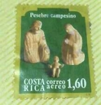 Sellos de America - Costa Rica -  Pesebre campesino