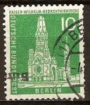 Stamps Germany -  Iglesia Memorial del emperador Wilhelm-Berlin