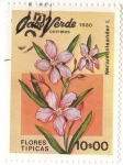 Stamps Cape Verde -  FLORES TIPICAS.- Nerium Oleander I.