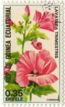 Stamps Equatorial Guinea -  LAVATERA TRIMESTRIS