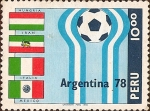 Stamps Peru -  Mundial de Fútbol Argentina '78. Hungría-Irán-Italia-México.