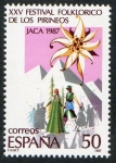 Sellos de Europa - Espaa -  2910- xxvFestival Folklórico de los  Pirineos, en Jaca. Cartel anunciante.