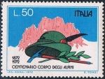 Stamps : Europe : Italy :  CENTENARIO DE LA FUNDACIÓN DEL CUERPO DE LOS CAZADORES ALPINOS. Y&T Nº 1102