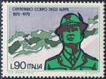 Sellos de Europa - Italia -  CENTENARIO DE LA FUNDACIÓN DEL CUERPO DE LOS CAZADORES ALPINOS. Y&T Nº 1103