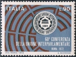 Stamps Italy -  60ª CONFERENCIA DE LA UNIÓN INTERPARLAMENTARIA. Y&T Nº 1107