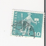 Stamps : Europe : Switzerland :  Hombre y  (repetido)