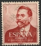 Stamps Spain -  I centenario del nacimiento de Juan Vázquez de Mella. Ed 1351