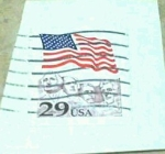 Stamps : America : United_States :  Flag monte rochmont 