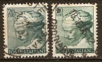Stamps : Europe : Italy :  "Sibila Libia" de Miguel Ángel Buonarotti.