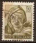 Stamps : Europe : Italy :  "Sibila de Delfos"de Miguel Ángel Buonarotti.