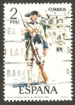 Stamps : Europe : Spain :  2278 - Uniforme militar de Fusilero del Regimiento de Asturias 1789