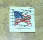 Stamps : America : United_States :  Flag I pledge a llegiance