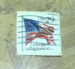 Sellos de America - Estados Unidos -  Flag I pledge a llegiance
