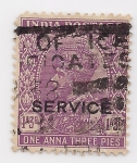 Stamps : Asia : India :  Jorge V