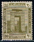 Stamps Egypt -  Scott  56  Templo de Knonsu