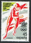 Sellos del Mundo : Europa : Espa�a : 2932- Juegos Olímpicos de invierno 1988 Calgary. Patinaje de velocidad sobre hielo.