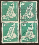 Stamps Germany -  Industria y tecnicas (Laboratorio espacial).