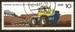Stamps Germany -  Tecnologia moderna en la agricultura-tractor con arado(DDR) 