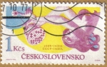Stamps : Europe : Czechoslovakia :  Espacio CCCP-INDIA